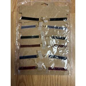 6 New Felt Choker Necklaces